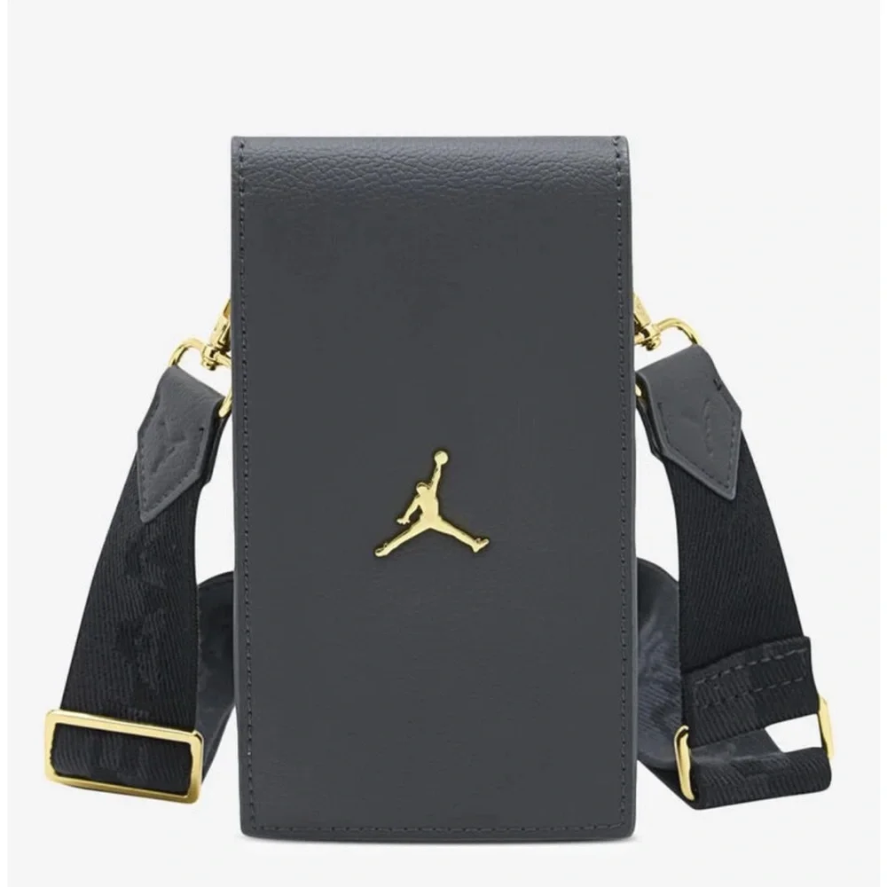 Jordan Black Wallet Bag with Gold Jumpman